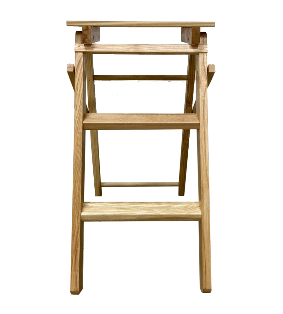 SCALETTA IN LEGNO DI FAGGIO 3 GRADINI, 55X60X32 CM